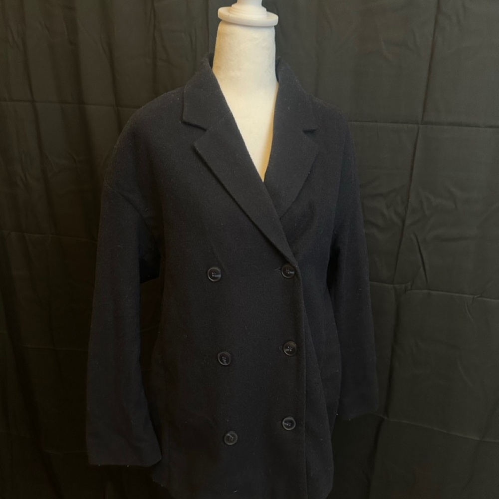 *American Vintage* Black Peacoat. Size XS/S